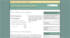 Desktop Screenshot of howtomakearesumeonword.com