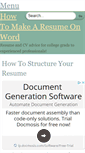 Mobile Screenshot of howtomakearesumeonword.com