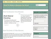 Tablet Screenshot of howtomakearesumeonword.com